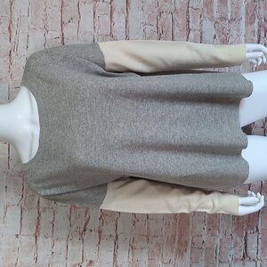 Vince Gray and Cream Women's Sweater
